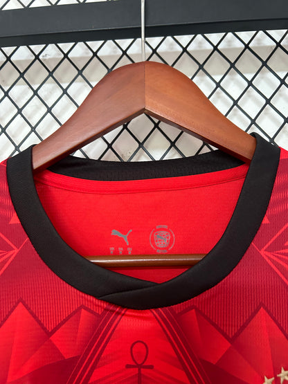 Égypte Maillot Football Rouge Saison Coupe Du Monde 2026